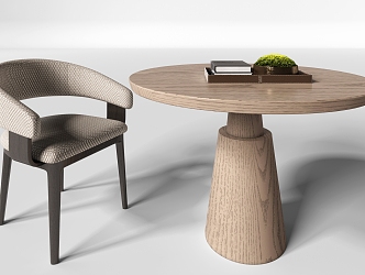 Table and Chair Table and Chair Combination Home Decoration Guest Room Bedroom Light Luxury 3d model