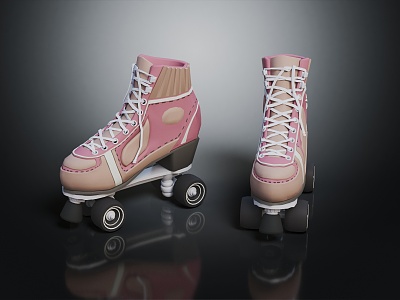 Modern roller skates 3d model