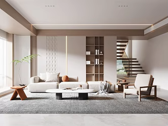 modern living room 3d model