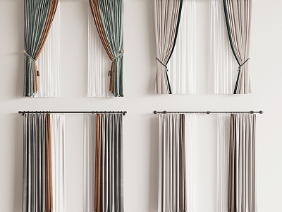 Modern Curtains 3d model