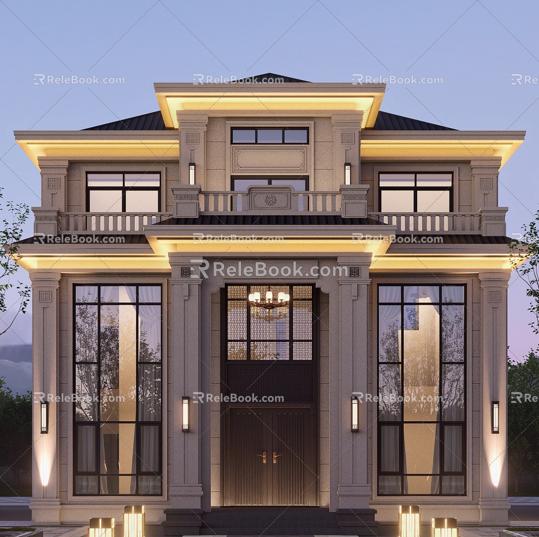 New Chinese Villa 3d model