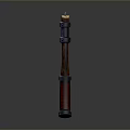 Decorative Battle Axe With Intricate Metal Head Wooden Handle And Red Wrapped Grip