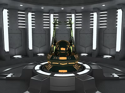 Futuristic Display Shelves With Metal Frame And Illuminated Stripes For Product Showcase 3d model