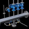 Pipe assembly in production line 3d model