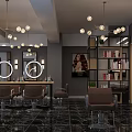 Modern Hair Salon Interior Design With Barber Chairs Mirrors And Pendant Lights