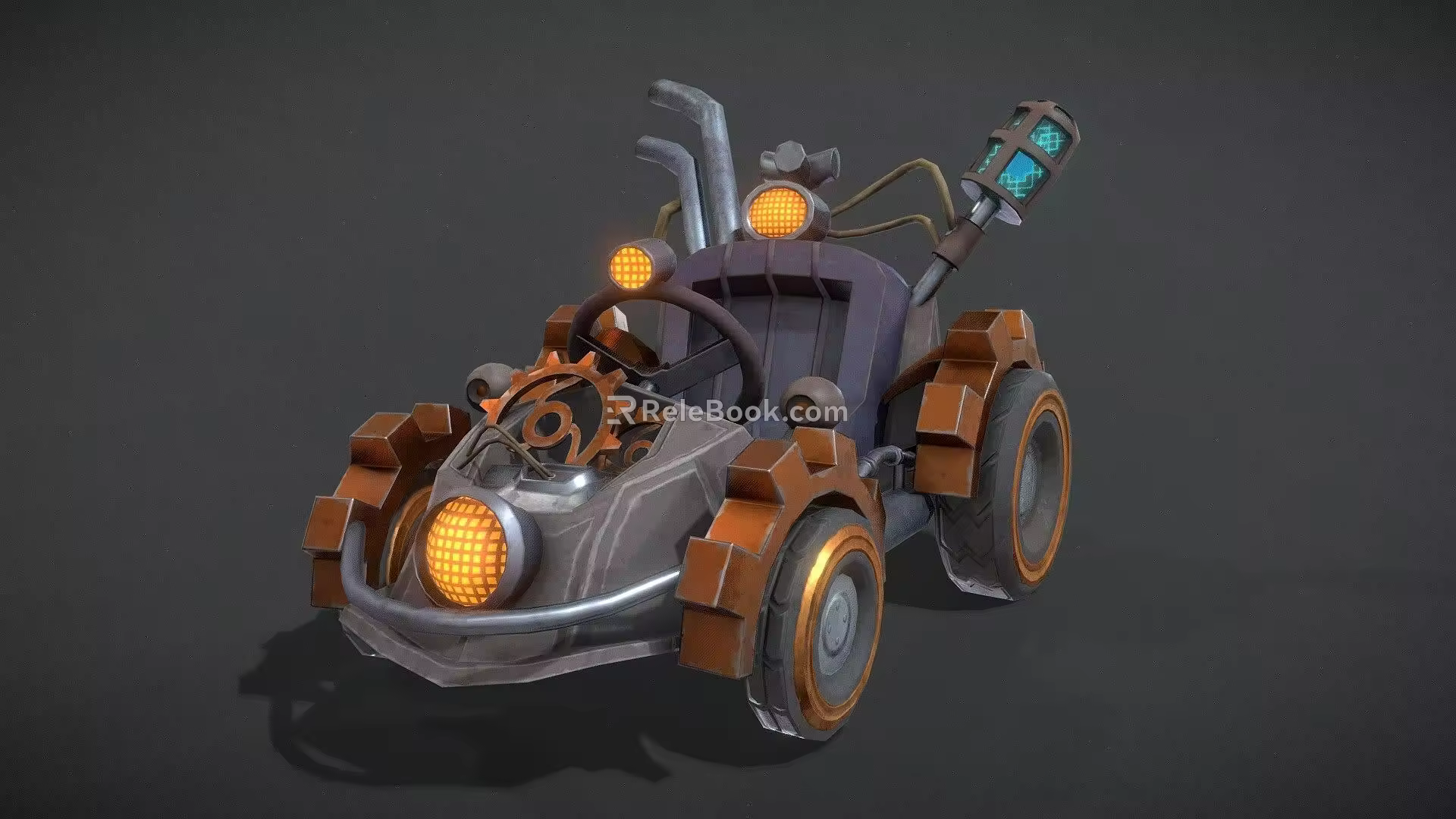 Steampunk Kart 3d model