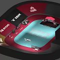 Super Bowl Themed Photo Check in Spot At Tianhong With Stage Seats And Brand Design