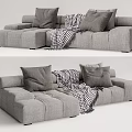 Modern corner sofa multiplayer sofa 3d model