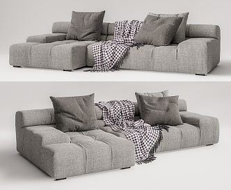 Modern corner sofa multiplayer sofa 3d model