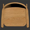 Simple Modern Wooden Leisure Chair with Armrests and Light Wood Finish