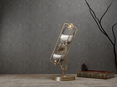 Modern Hourglass Hourglass Gold Decoration Ornaments 3d model