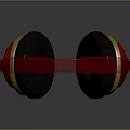Stylish Over Ear Headphones With Red Headband Black Earpads And Comfortable Design
