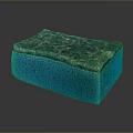 Blue and Green Cleaning Sponge with Absorbent Surface for Household Use 3d model