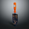 Durable Agricultural Equipment Orange Handle Shovel With Sturdy Dark Blade For Gardening Tasks