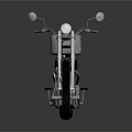 Vintage Motorcycle With Silver Metallic Parts Black Seat Chrome Details And Large Wheels
