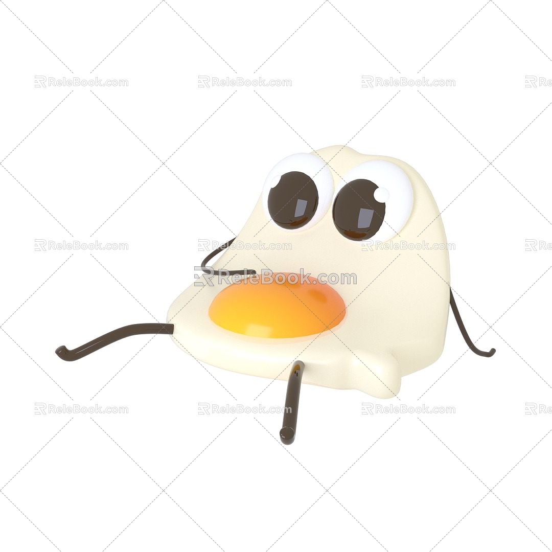 Fried Egg Egg Egg Egg Expression Pack 3d model