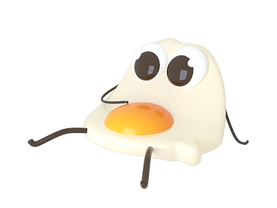 Fried Egg Expression Pack 3d model