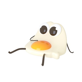 Fried Egg Expression Pack 3d model