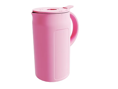 Pink Insulated Thermos Flask With Handle And Secure Lid Design 3d model