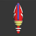 Colorful Red Blue Yellow Toy Gun with Lightning Design for Children Playtime