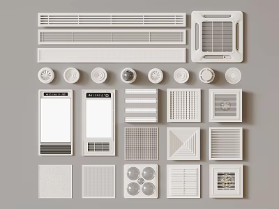 Various Vent Covers And Grilles With Different Designs For Home Ventilation And Building Accessories 3d model