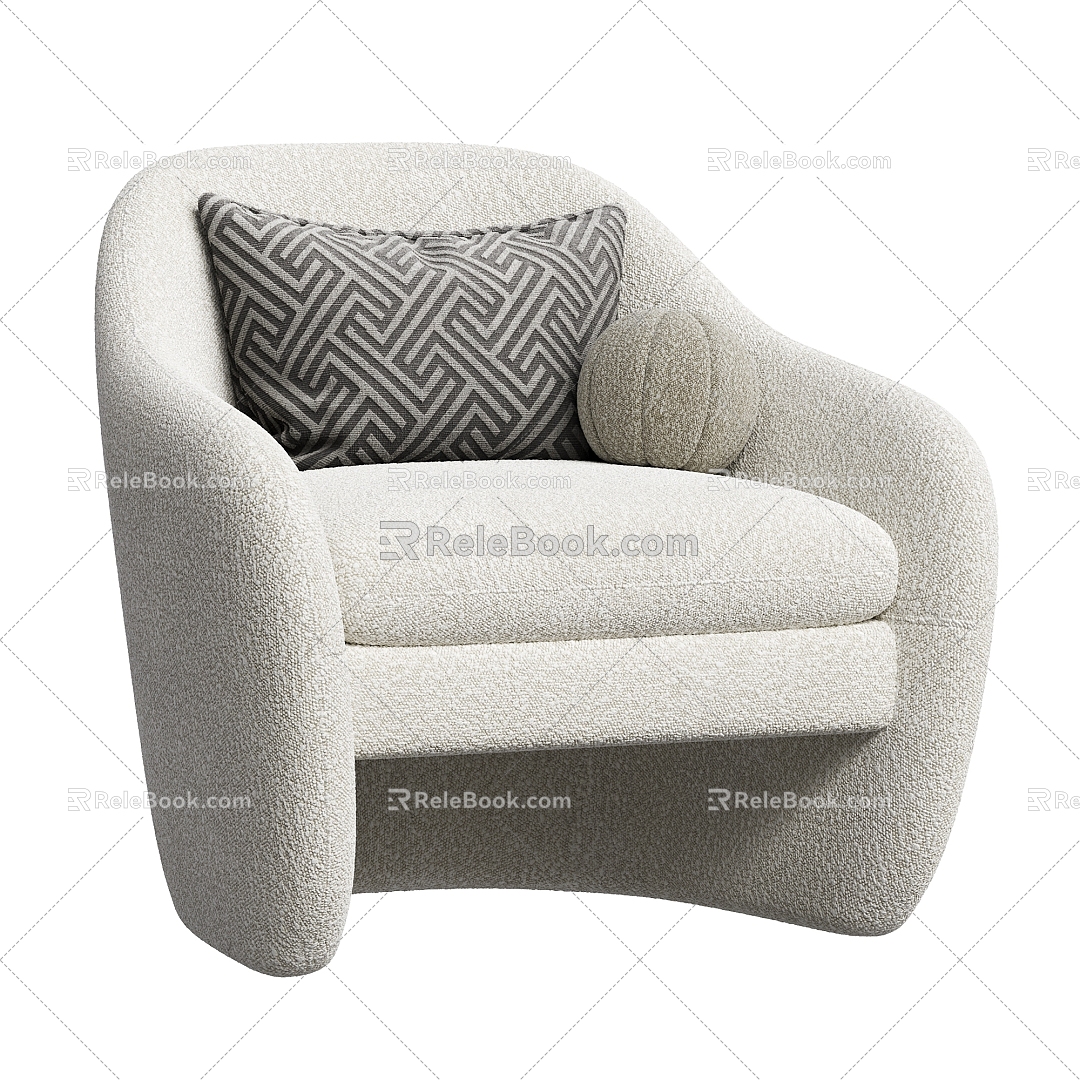 Modern Single Sofa Casual Sofa Single Chair 3d model