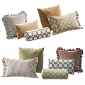 Decorative Pillows With Various Colors Striped Patterns And Fringed Edges For Home Decor