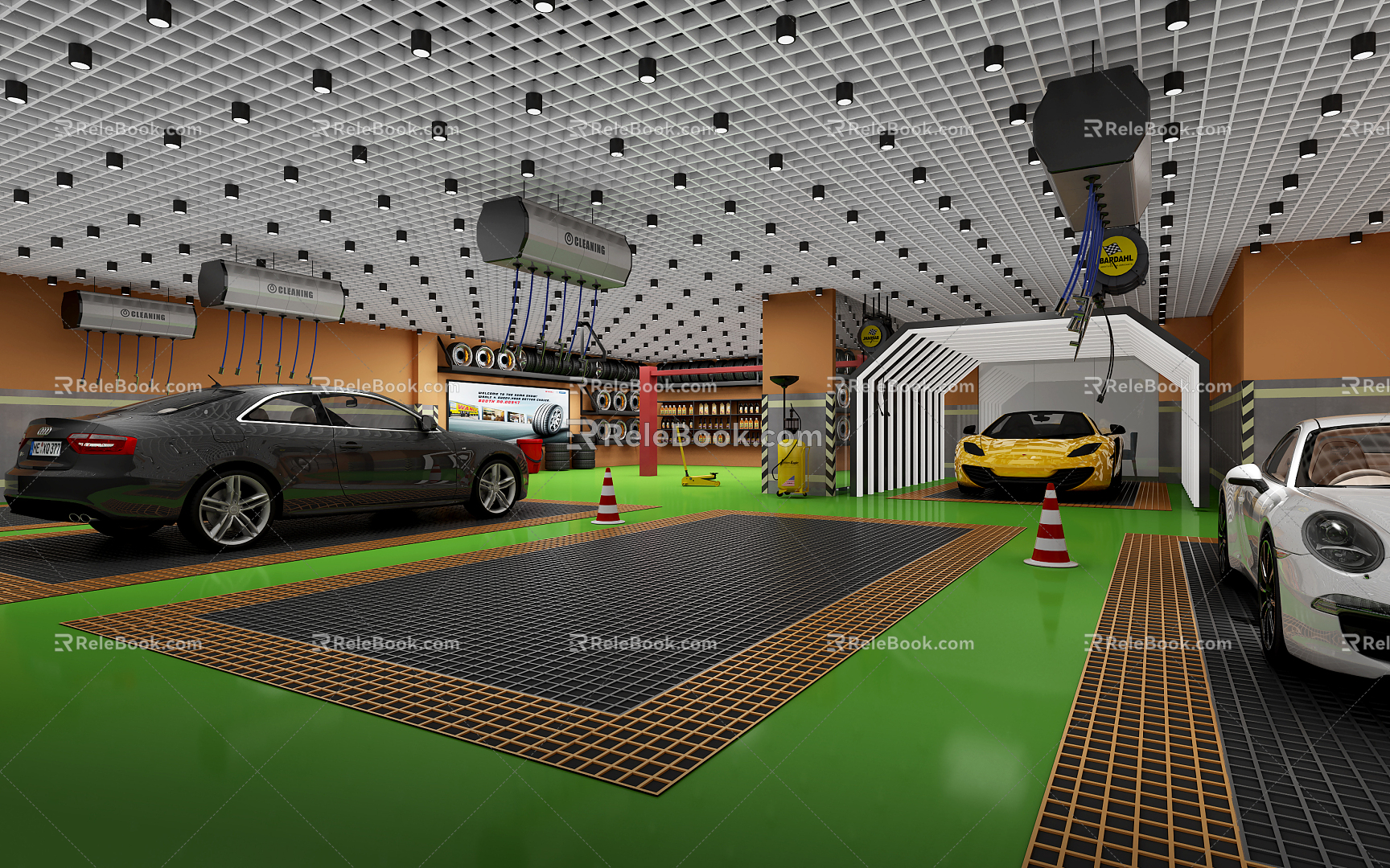 Hyundai 4S shop car wash beauty shop 3d model