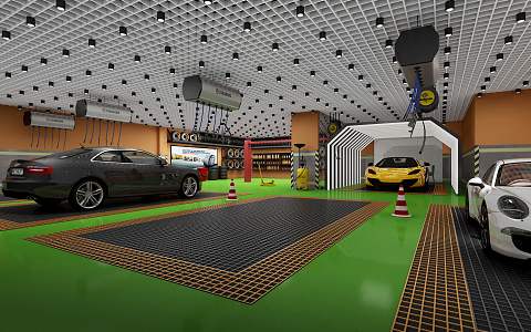 Hyundai 4S shop car wash beauty shop 3d model