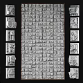 Intricate Wall Decor with Carved Panels Various Shapes and Geometric Patterns 3d model