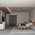 Spacious Modern Hotel Guest Room With Natural Wood Accents And Cozy Lounge And Sleeping Space