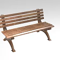 Classic Wooden Outdoor Bench With Slatted Backrest Metal Legs For Garden Patio