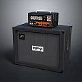 Orange High Performance Electronic Amplifier Head With Matching Speaker Cabinet System 3d model