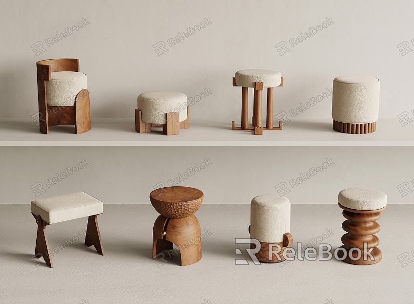 Middle Style Round Stool model