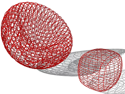Modern Red Wireframe Single Chair With Abstract Mesh Structure Design 3d model