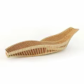 Modern Woven Rattan Outdoor Chair With Ergonomic Curved Design For Patio Use
