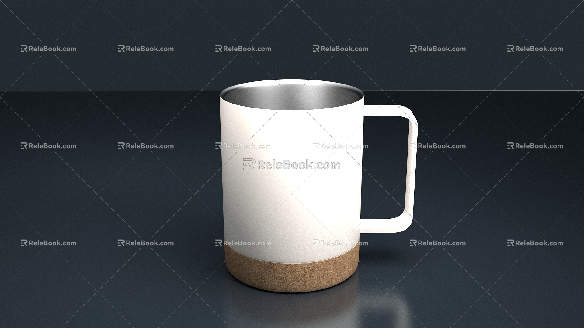 Modern Living Room Ornaments Frosted Metal Wooden Water Cup 3d model