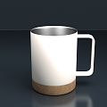 Modern Living Room Ornaments Frosted Metal Wooden Water Cup 3d model