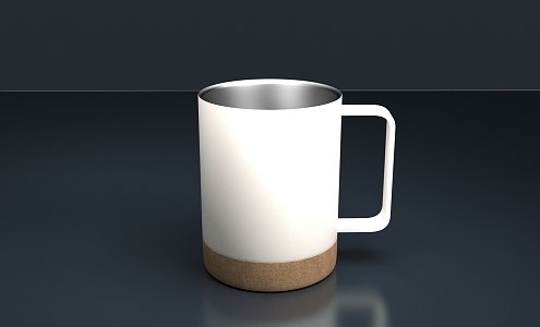 Modern Living Room Ornaments Frosted Metal Wooden Water Cup 3d model