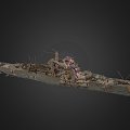 modern warship warship destroyer weapon ship cruiser ship 3d model