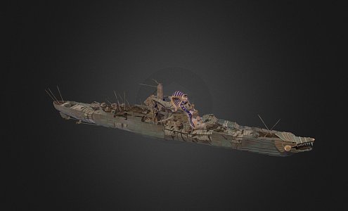 modern warship destroyer weapon ship cruiser ship 3d model