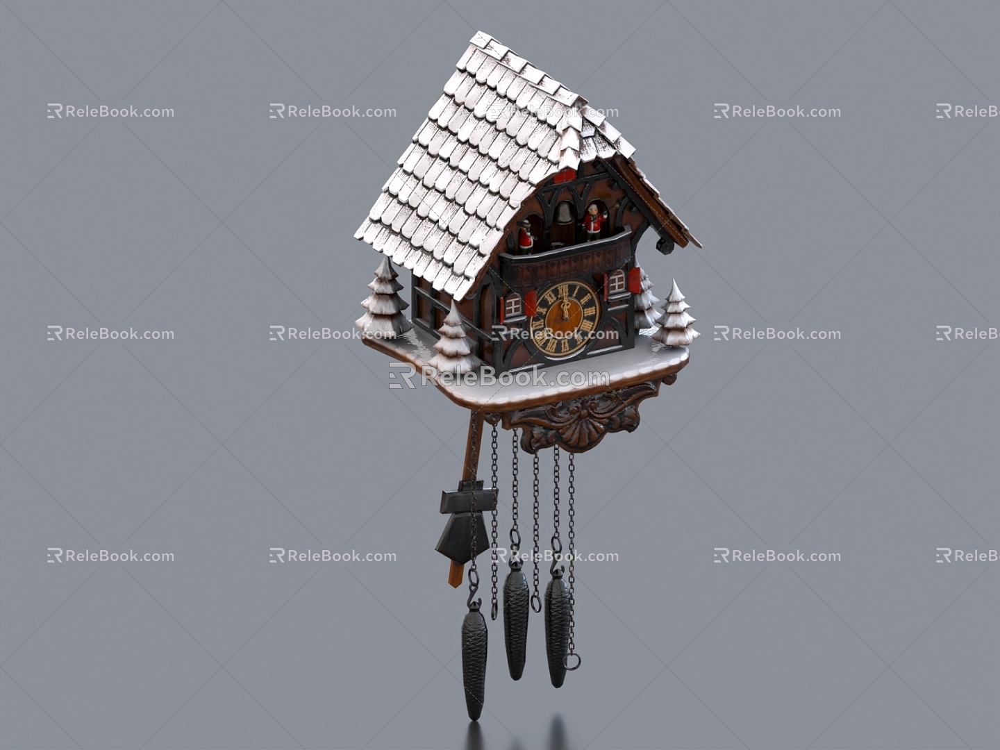 cuckoo clock clock wall clock wall clock 3d model