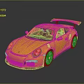 Yellow High Performance Sports Car With Aerodynamic Design Rear Spoiler And Sleek Body