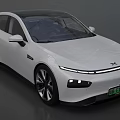 White Modern Electric Car With Sleek Aerodynamic Body And Green License Plate