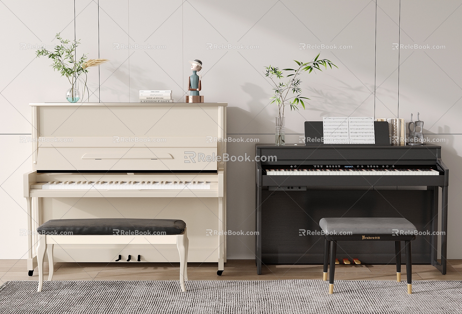 Modern Piano Combination 3d model