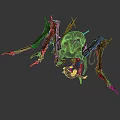 Mechanical Spider Like Creature With Metal Legs Tangled Wires And Biomechanical Body
