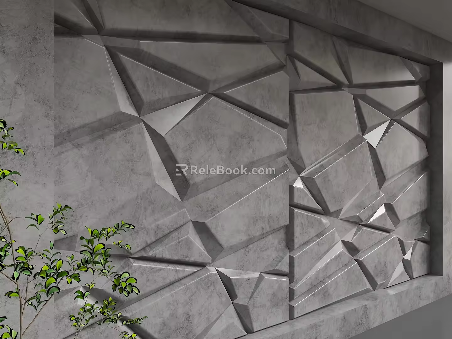 Modern background wall 3d model