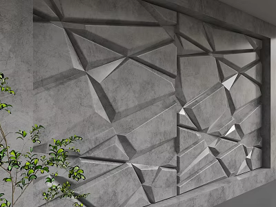 Modern background wall 3d model