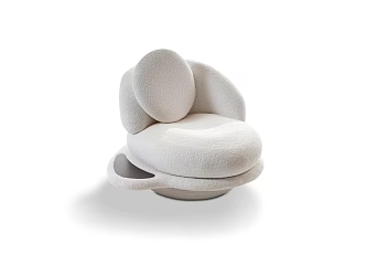 Modern Light Luxury Minimalist Single Sofa Chair Simple Nordic Style Backrest Casual Chair Cream Style Ins Lazy Sofa 3d model