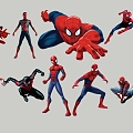 2D SPIDERMAN silhouette 3d model